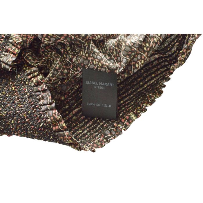 Isabel Marant Multicolor Earthly Hues 100% Silk Tunic Blouse Top size 38