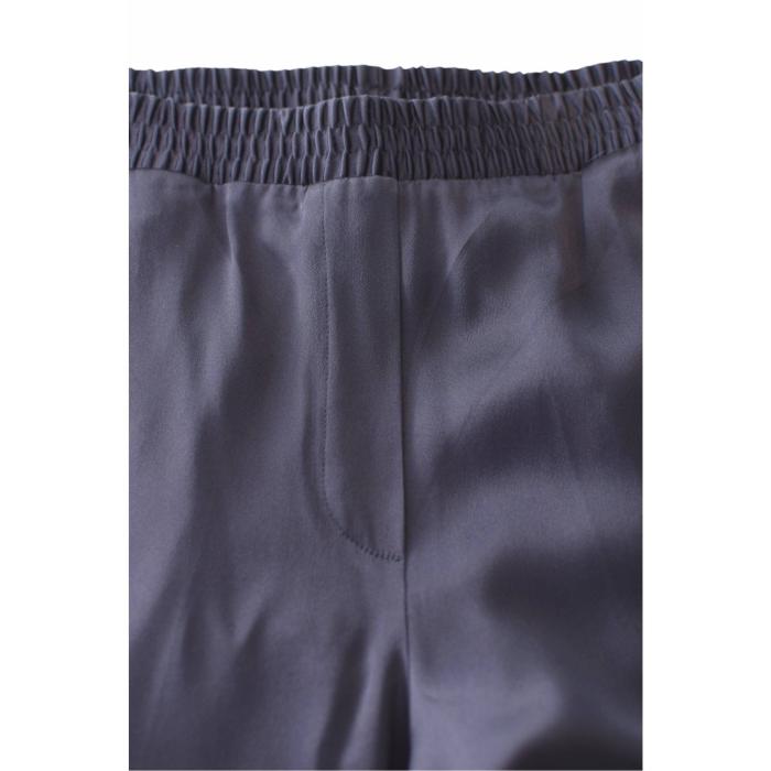 Falconeri Blue Silk Satin Elastic Waist Trousers Pants size L