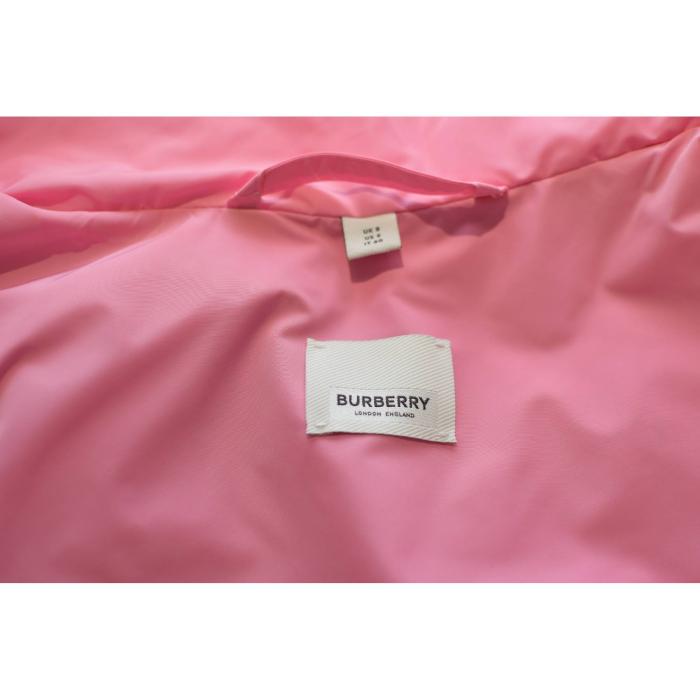 Burberry Pink Dartmouth Horseferry Print Rain Jacket Shape-memory Taffeta Parka US 6