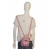 Visetos monogram canvas side studded X-Mini Bebe Boo backpack soft pink