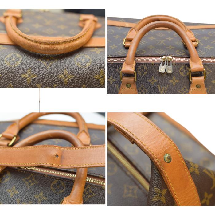 Louis Vuitton Vintage Brown Monogram Sac Voyage Weekend Travel Bag Luggage 