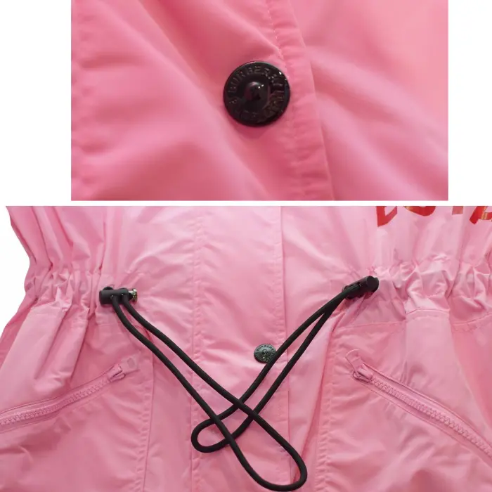 ジャケット・アウター Burberry London Pink Nylon Parka MadeUSA Short Checker-tape Nylon Parka in Bouquet pink - Women | Burberry