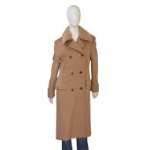 Max Mara Beige Camello Double Breasted Det. Collar Winter Long Coat size 44