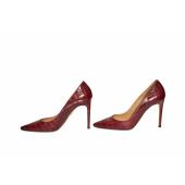 Dsquared2 Red Leather Crocodile Embossed High Heel Pumps Shoes size Eur 38