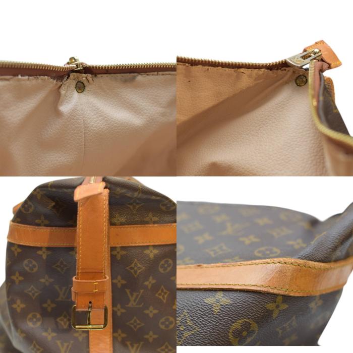 Louis Vuitton Vintage Brown Monogram Sac Voyage Weekend Travel Bag Luggage 