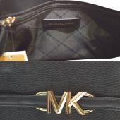 Michael Kors Reed Black Leather Top Handles Handbag Shoulder bag