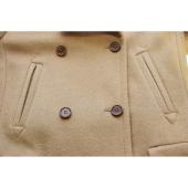 Max Mara Beige Camello Double Breasted Det. Collar Winter Long Coat size 44