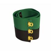 Prada Women's Black & Green Gold Tone Hook & Eye Wide Elastic Band Belt size L