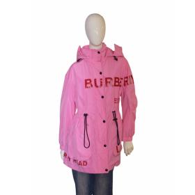 Burberry Pink Dartmouth Horseferry Print Rain Jacket Shape-memory Taffeta Parka US 6