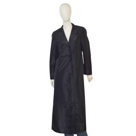 Jil Sander Black Polyester Two Buttons Lightweight Trench Long Coat size 36