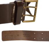 Roberto Cavalli Brown Leather Laser Cut Floral Wide Belt size M