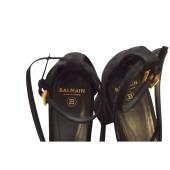 Balmain Suede Cam Platform Sandals 39.5