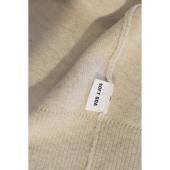 Soft Goat Beige Wool Cashmere Knit Snap Button Front Cardigan Cardi Top size S