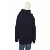 Acne Studios Dark Blue Knit Turtleneck Oversize Warm Winter Top size XS