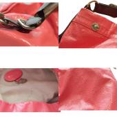 Mulberry Mitzy Pink Crackled Patent Leather Hobo studded Shoulder Bag Handbag