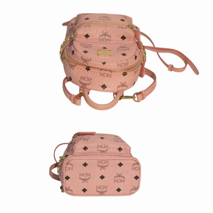 Visetos monogram canvas side studded X-Mini Bebe Boo backpack soft pink