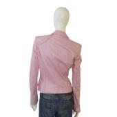 Antonio Berardi Pink Leather Button Front Fitted Blazer Jacket size 42