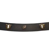 Blumarine Black Leather Key and Keyholes Women's Waist BELT size 46