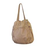 See By Chloe Beige Leather  & Suede Drawstring Hobo Shoulder Bag Handbag