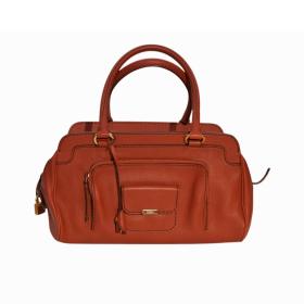 Tod&#039;s Kate Easy Media Ecaille Red Leather Padlock Satchel Shoulder bag Handbag