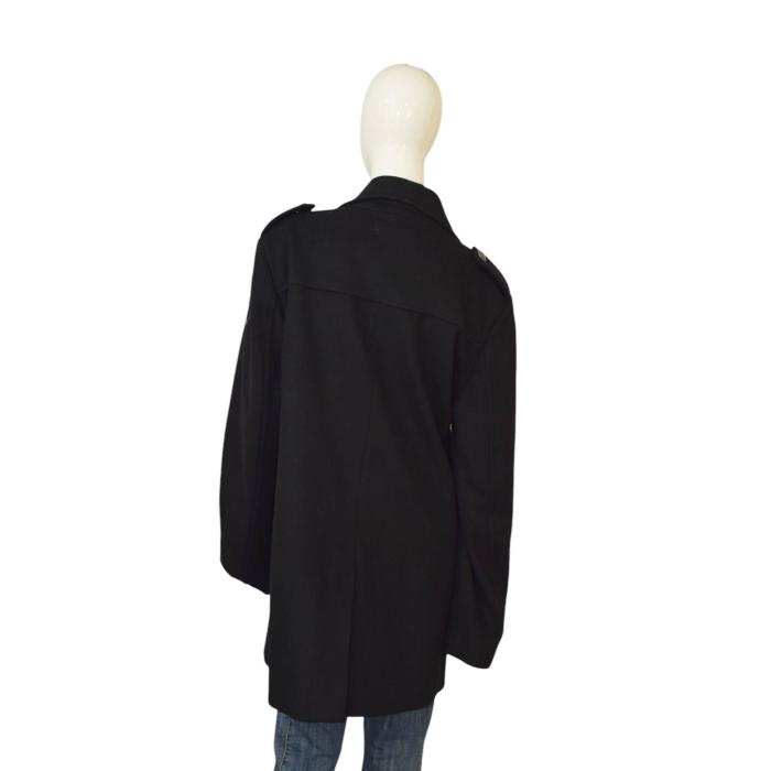 Faith Connexion Black Wool  Double Breasted Warm Winter Coat size XXL