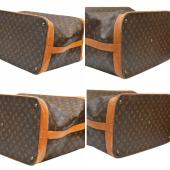 Louis Vuitton Vintage Brown Monogram Sac Voyage Weekend Travel Bag Luggage 