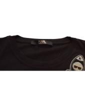 Karl Lagerfeld Black Cotton Short Sleeve Round Neckline T-shirt Blouse Top M