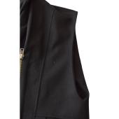 Helmut Lang Black Wool Zipper Closure Vest Long Top Size S