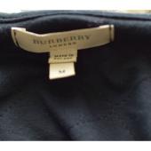 Burberry Black Quilted velour Cropped short Hooded Jacket Size M