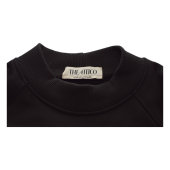 The Attico Black Asymmetric w. Fringes Oversize Casual Sweatshirt Top