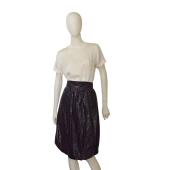 Jay Ahr Black Silk Bubble Hem Knee Length Bow Classy Evening Skirt size M