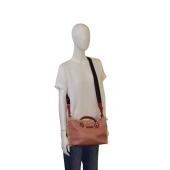 Emporio Armani Red & Beige Fringed Raffia Large Tote Crossbody bag Handbag