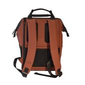 Delsey Turenne Black & Brown PVC Canvas Backpack Back Pack Unisex