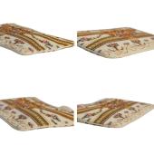 Camilla Multicolor Fabric Rhinestones Zip Opening w. Tassel Clutch Bag Handbag