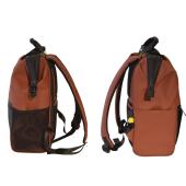 Delsey Turenne Black & Brown PVC Canvas Backpack Back Pack Unisex