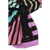 Retrofete Multicolor Fully Sequined Long Sleeves Short Mini Wrap Dress size S