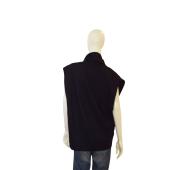 Helmut Lang Black Wool Zipper Closure Vest Long Top Size S