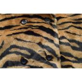 STAND STUDIO Tiffany Short Tiger Print Faux Fur Belted Jacket In Classic Tiger