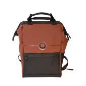 Delsey Turenne Black & Brown PVC Canvas Backpack Back Pack Unisex