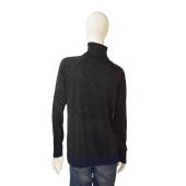 Karl Lagerfeld Black Glittery Turtle Neck Long Sleeve Top size S