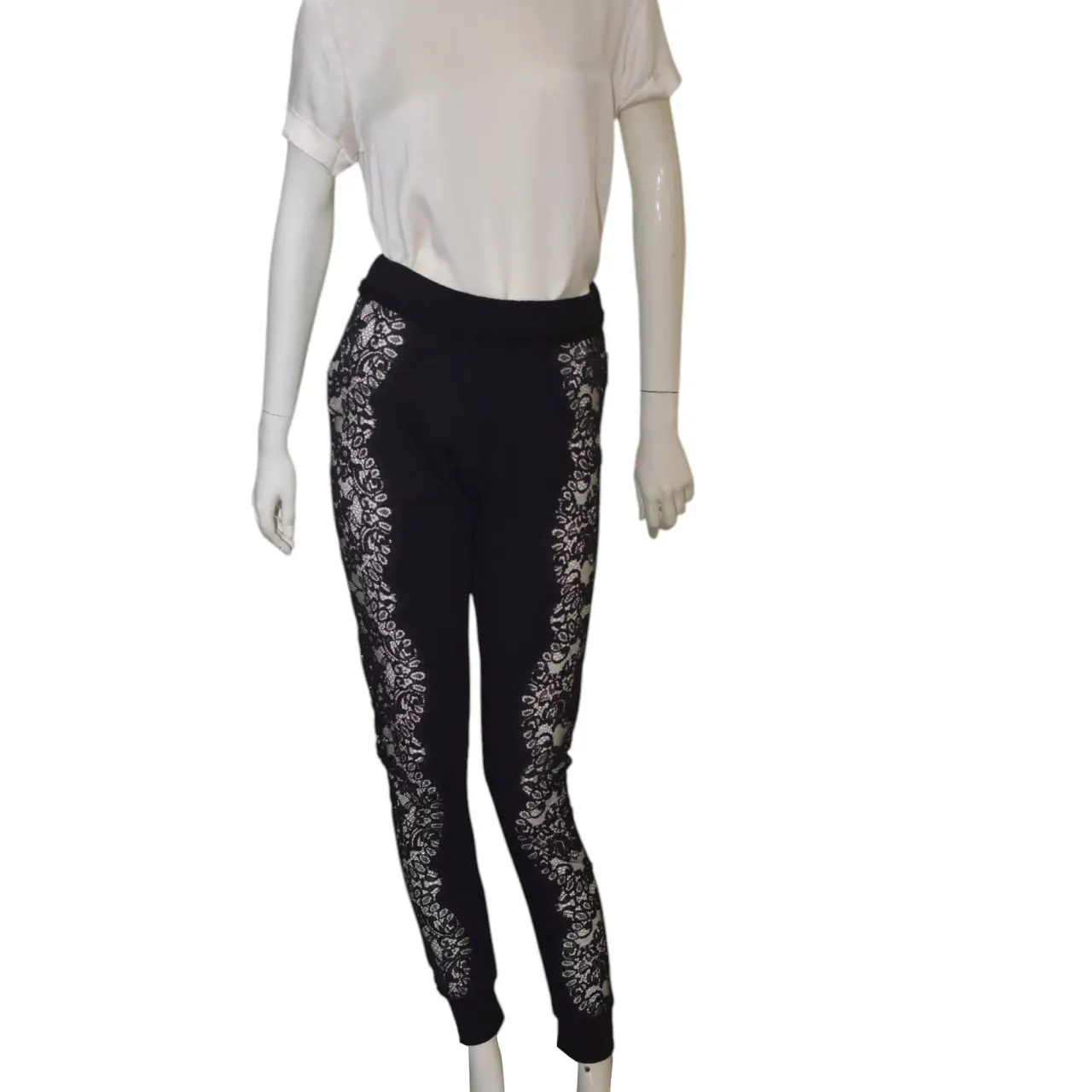 Black Cotton Philipp Plein Leggings