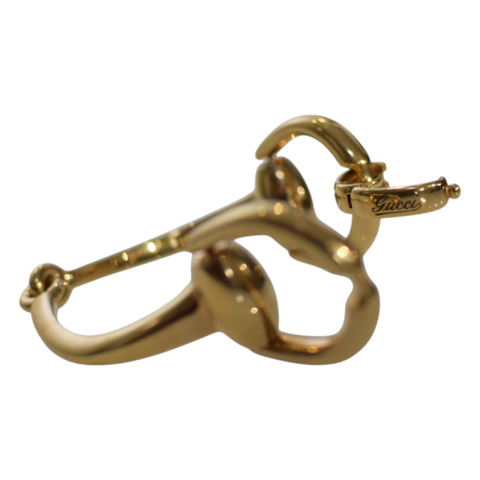 Gucci Single Horsebit Light gold-toned metal with antique finish bracelet