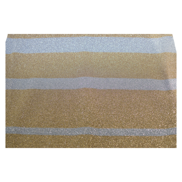 Paco Rabanne Metallic Gold Silver Knit Elastic Long Maxi Skirt size S