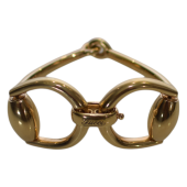 Gucci Single Horsebit Light gold-toned metal with antique finish bracelet