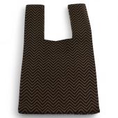 Black Cream Brown Knit Herringbone Houndstooth Small Pouch Grab Bag Handbag