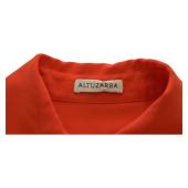 Altuzarra Red Long Sleeves Collar Wrap Look Knee Length Dress