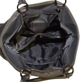 Moncler A Porter Gray Leather Suede Tote Handbag Shoulder bag