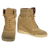 Marc Jacobs Beige Suede High-Top Sneakers Wedge Trainers Shoes size 37