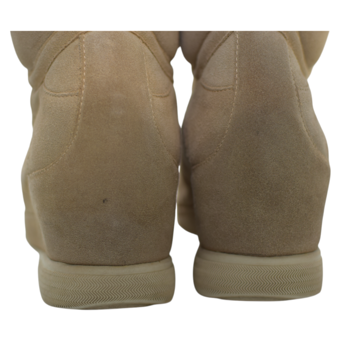 Marc Jacobs Beige Suede High-Top Sneakers Wedge Trainers Shoes size 37