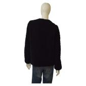 Zadig & Voltaire  Woman's Black Mila Soft Curly Jacket Coat retails £375  $ 498